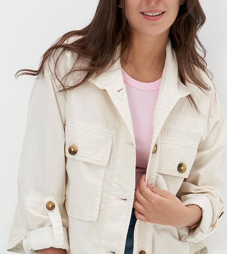 Solid Oversized Jacket