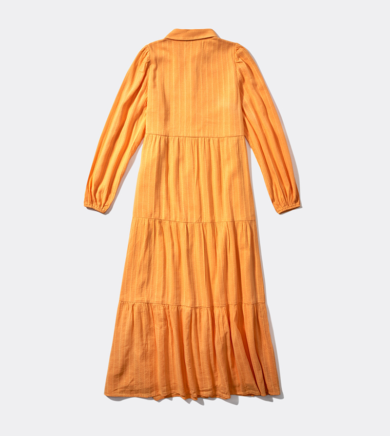 Buy American Eagle Long Sleeves Midi Shirt Dress In Orange | 6thStreet  Kuwait