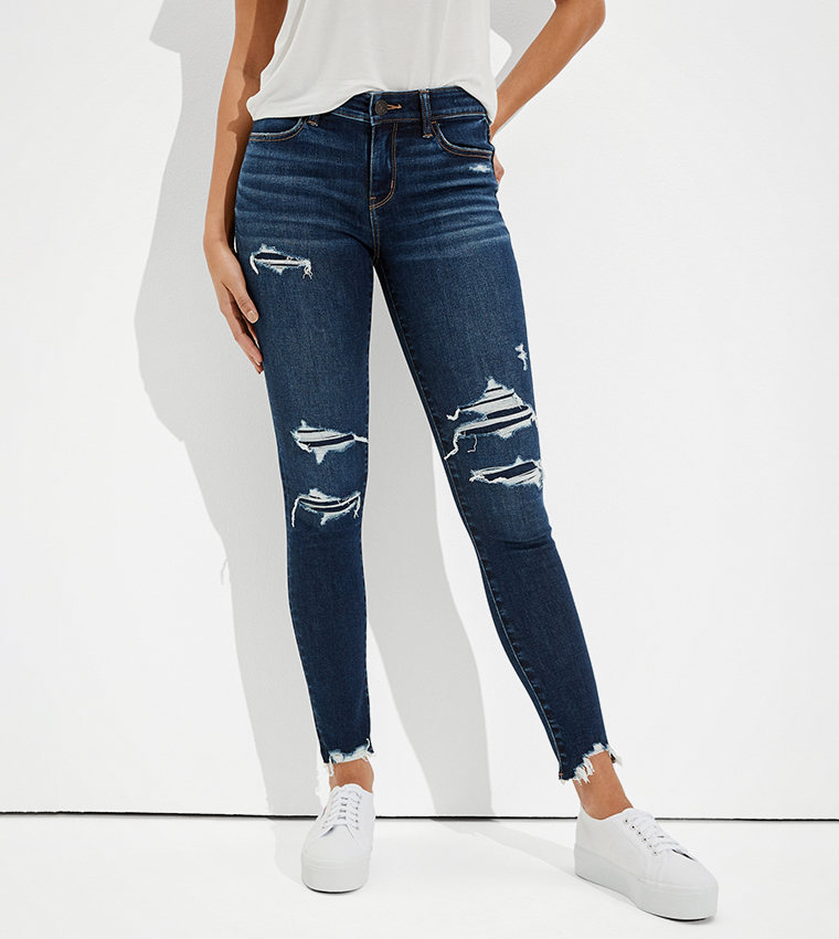 Straight Jeans American Eagle Distressed Jeggings Buy American