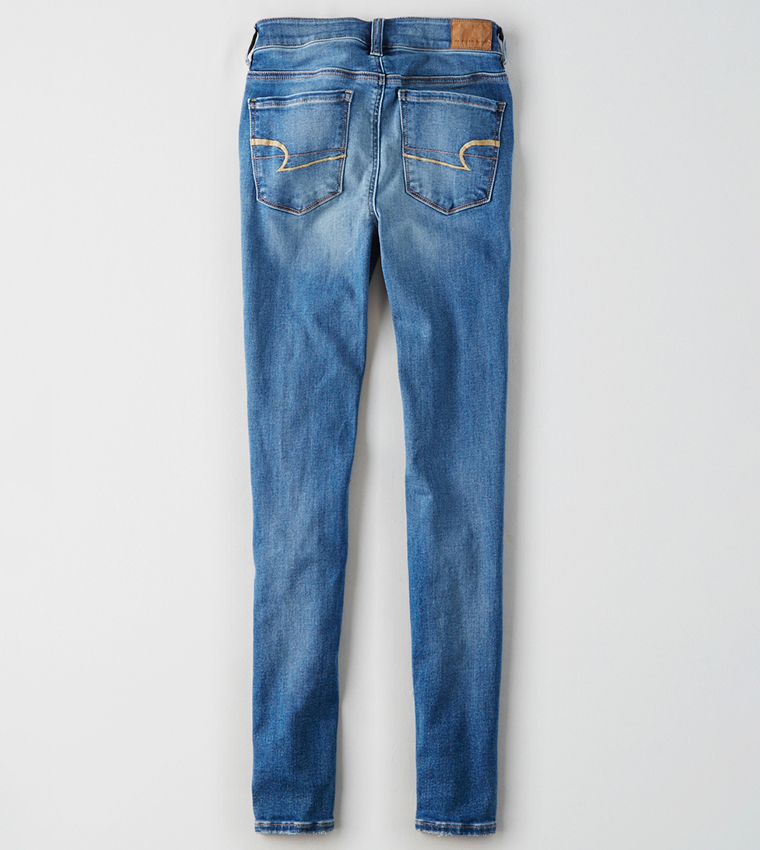 Faded High Waist Skinny Jeans