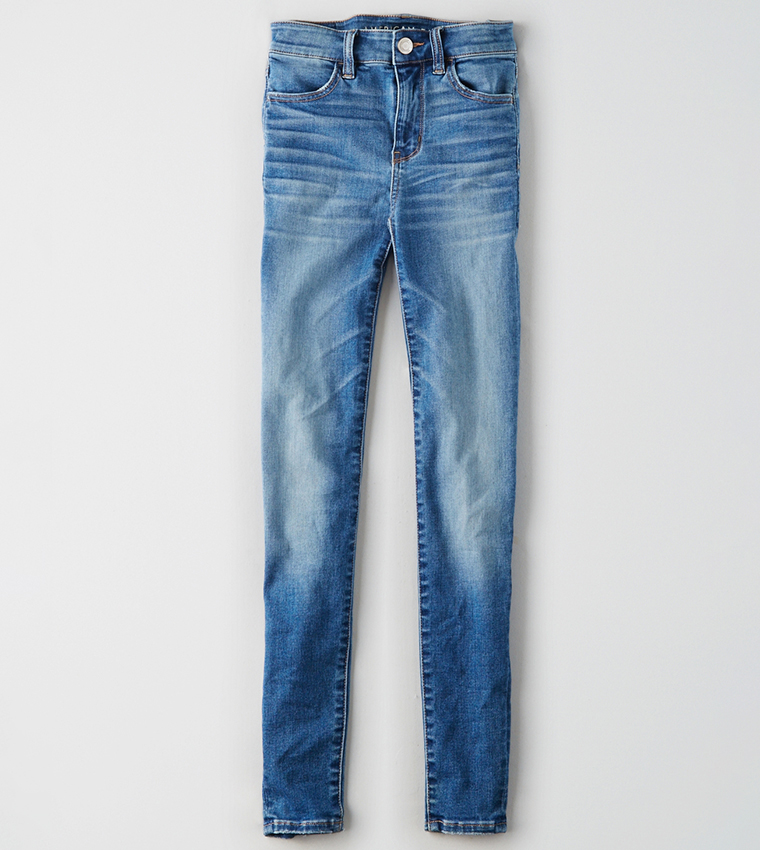 Faded High Waist Skinny Jeans