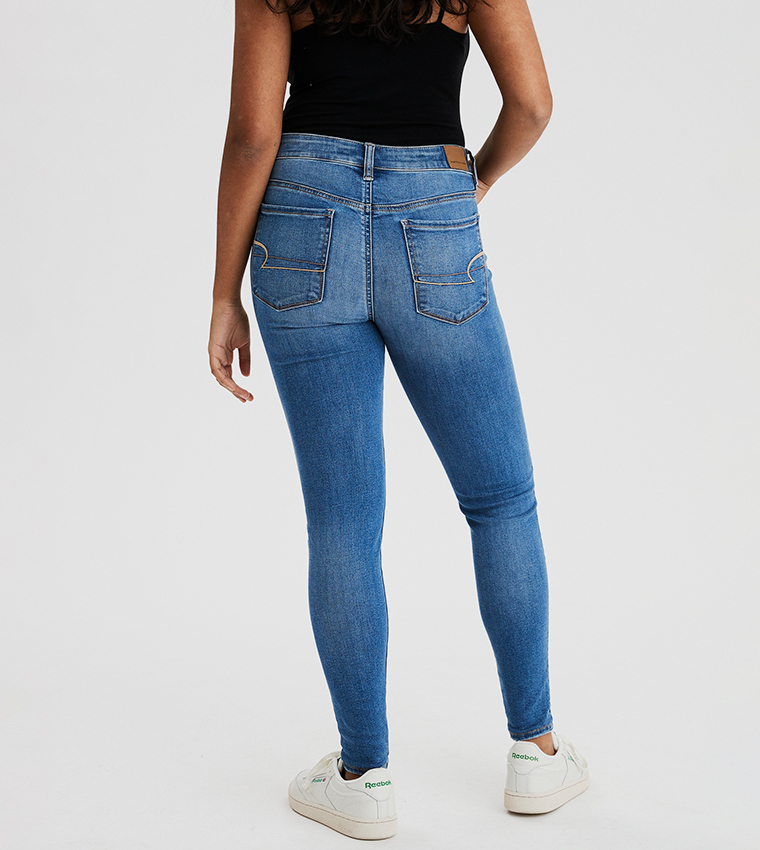 Faded High Waist Skinny Jeans