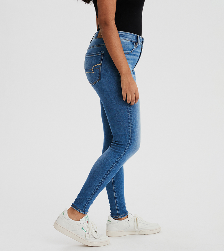 Faded High Waist Skinny Jeans