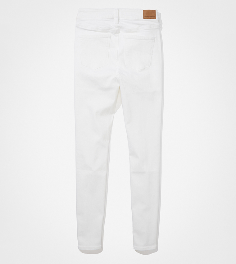 Solid High Waist Skinny Jeans