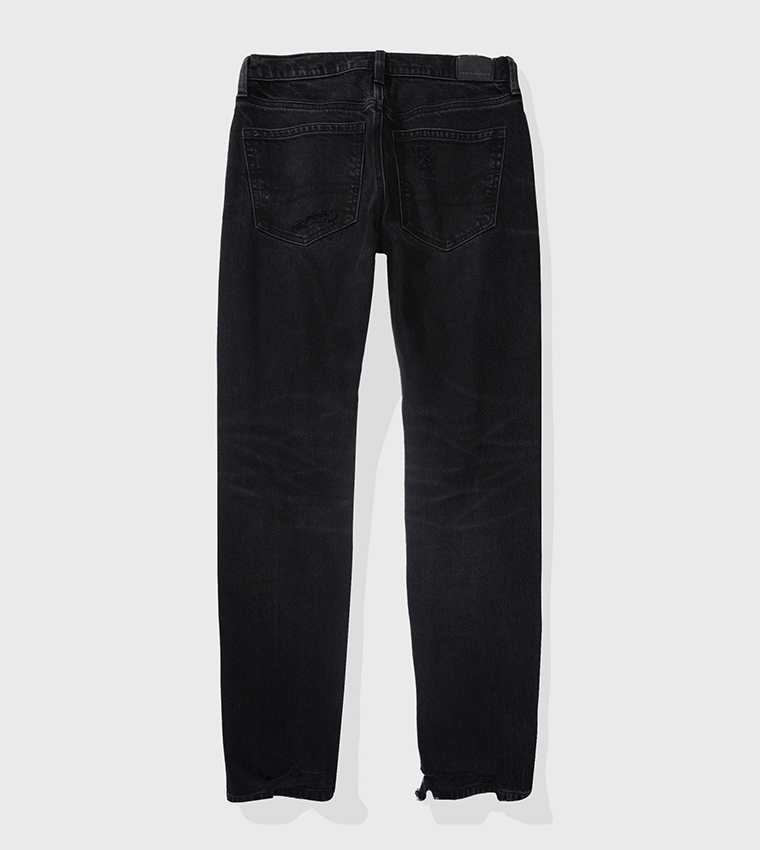 Ripped Straight Fit Jeans
