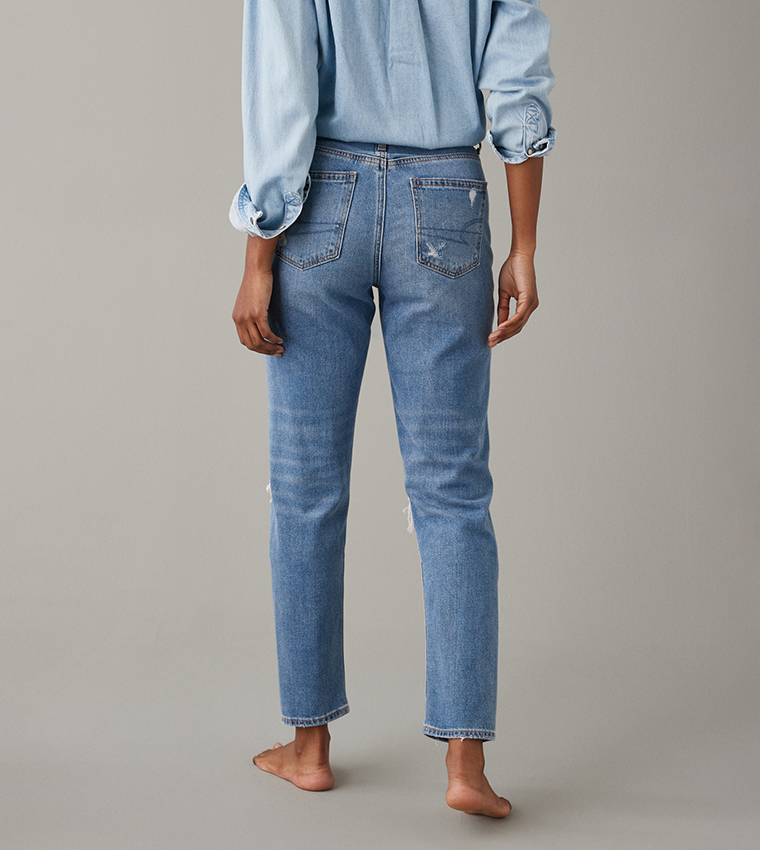 Ripped Mom Fit Jeans