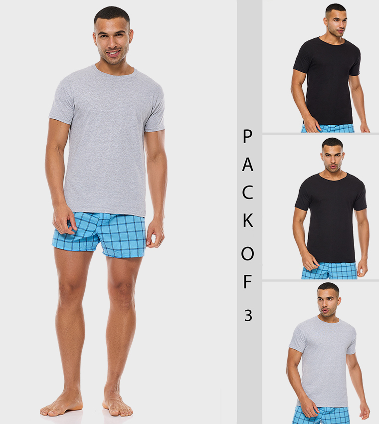 Pack of 3 Short Sleeves Vests