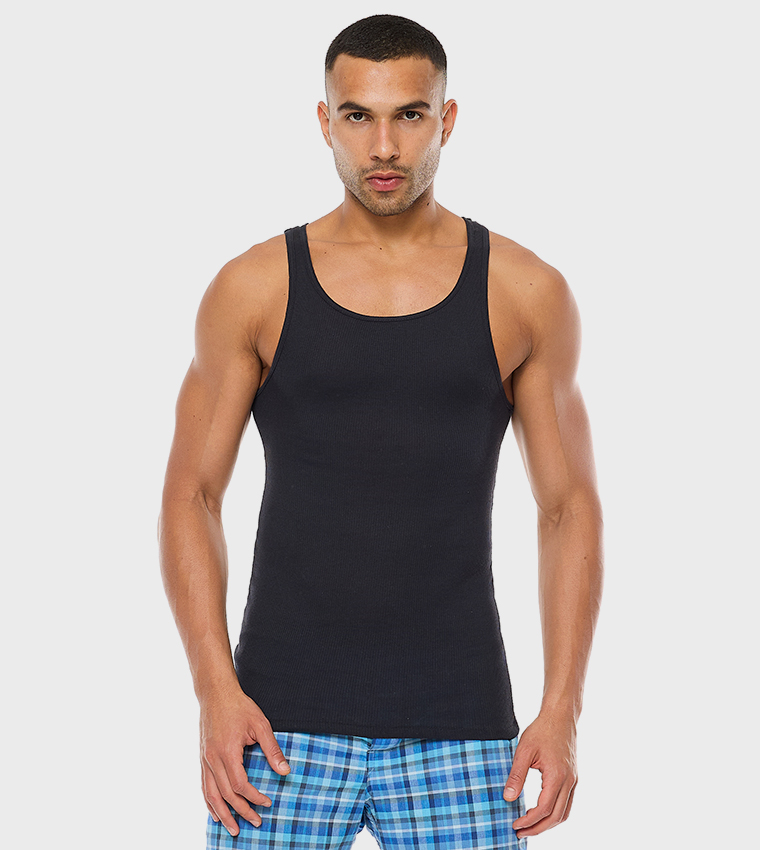 Pack of 2 Ribbed Vests