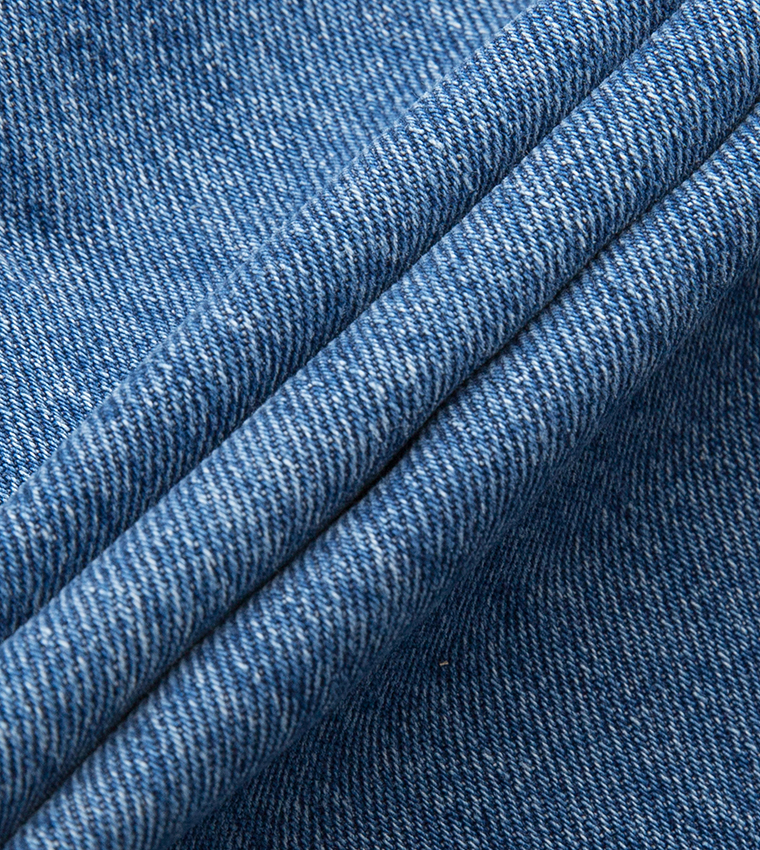 Washed Mid Waist Slim Fit Jeans