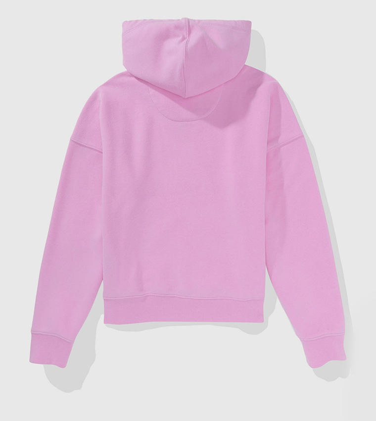 Buy American Eagle Logo Printed Long Sleeves Hoodie In Pink 6thStreet Bahrain