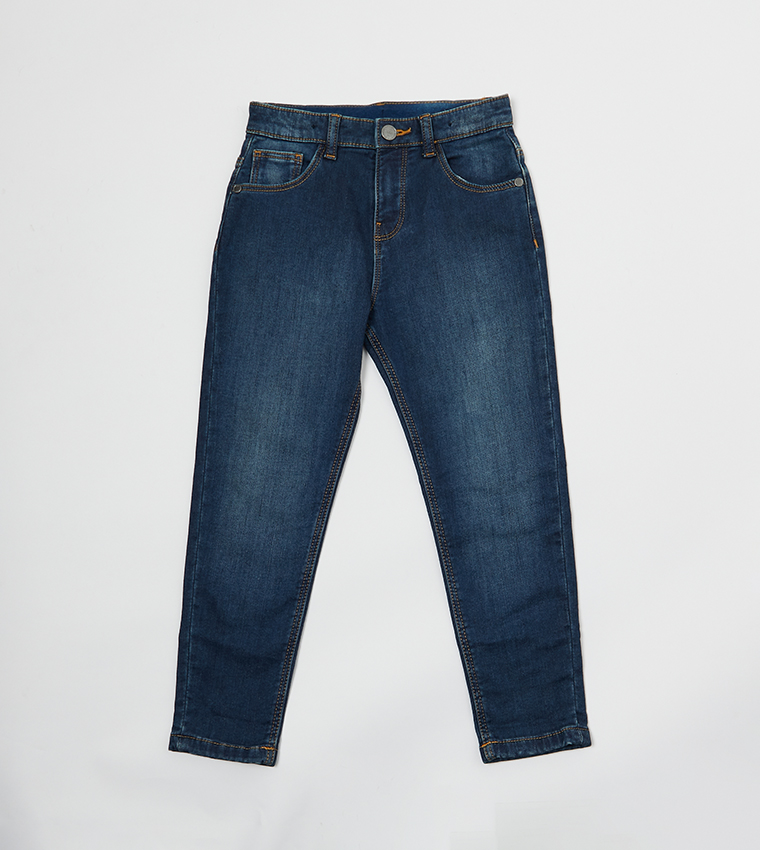 Buy Marks Spencer Faded Straight Fit Jeans In Navy 6thStreet Bahrain