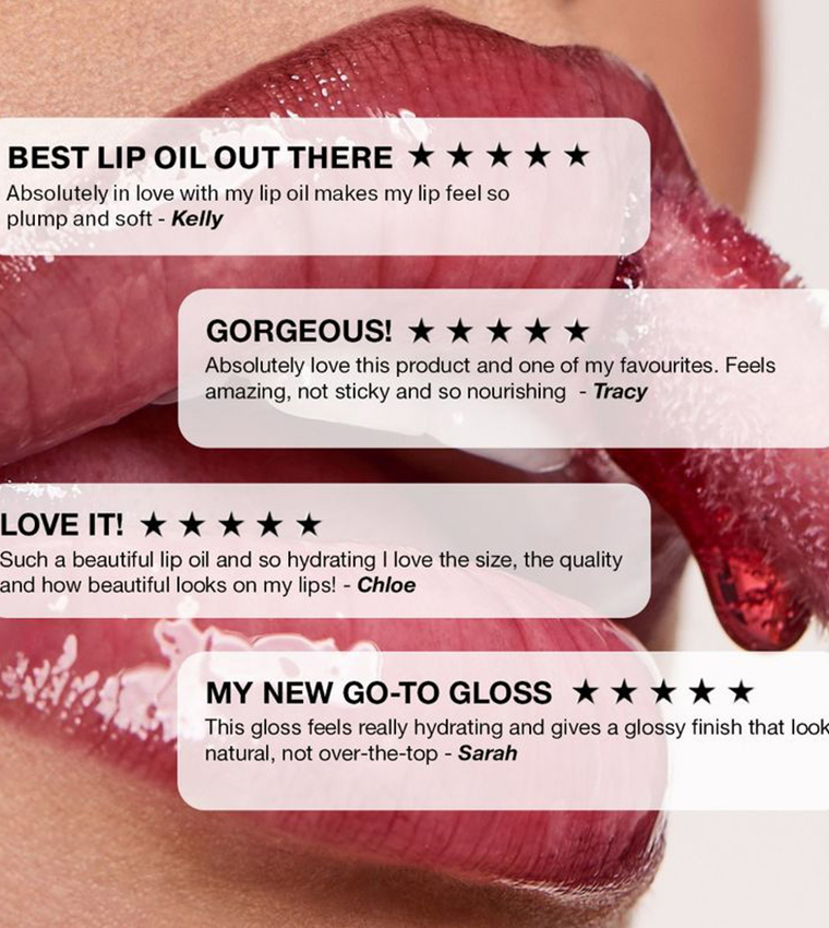 Iconic London Lustre Lip Oil - One To Watch - Sheer Deep Red, 6ml