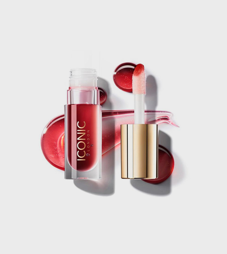 Iconic London Lustre Lip Oil - One To Watch - Sheer Deep Red, 6ml