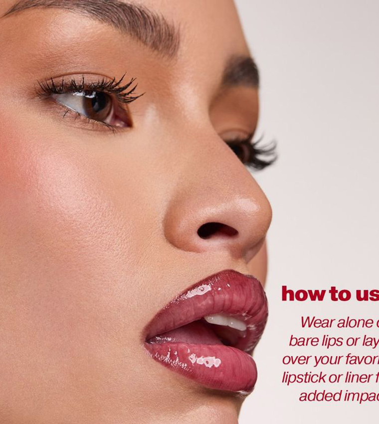 Iconic London Lustre Lip Oil - One To Watch - Sheer Deep Red, 6ml