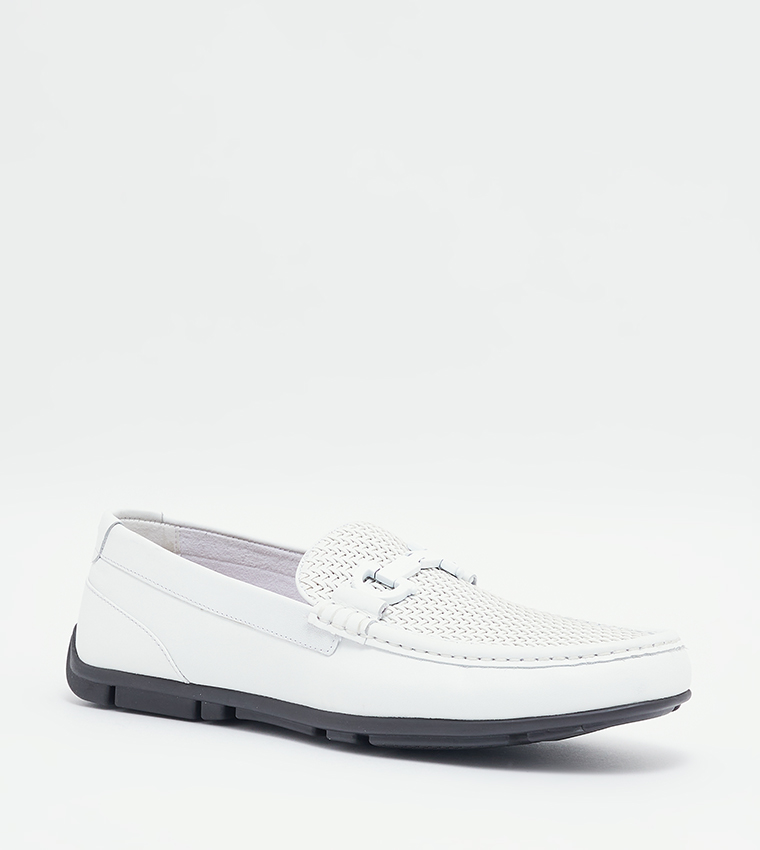 ORLOVOFLEXX Textured Metal Accent Loafers