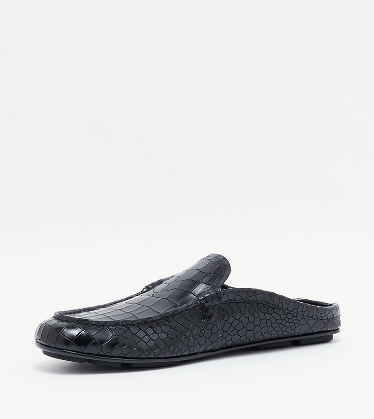 LUCINO Textured Slip-On Mules