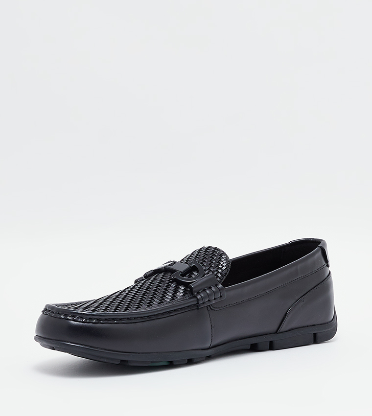 ORLOVOFLEXX Textured Metal Accent Loafers