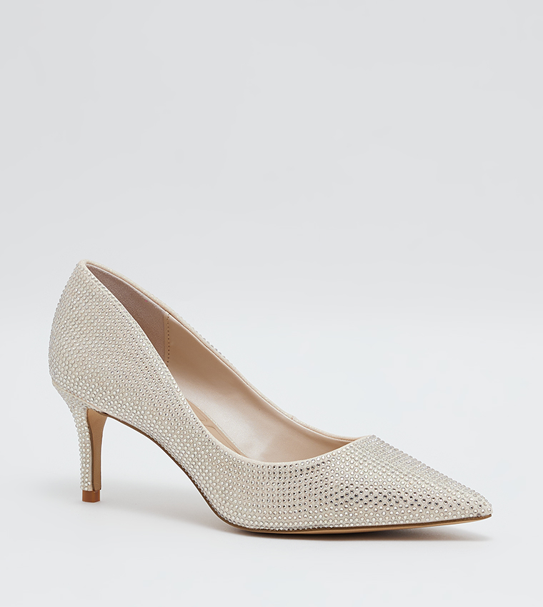 Embellished pointed heels best sale