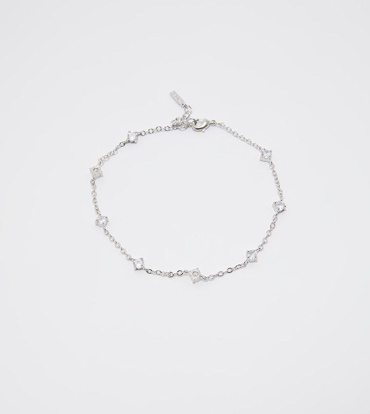 HELENNA Silver-Tone Anklet Set