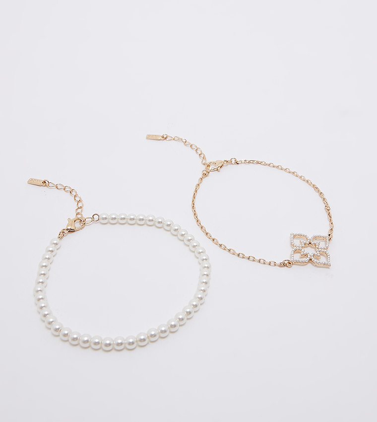 BLOOMY Set of 2 Embellished Bracelets