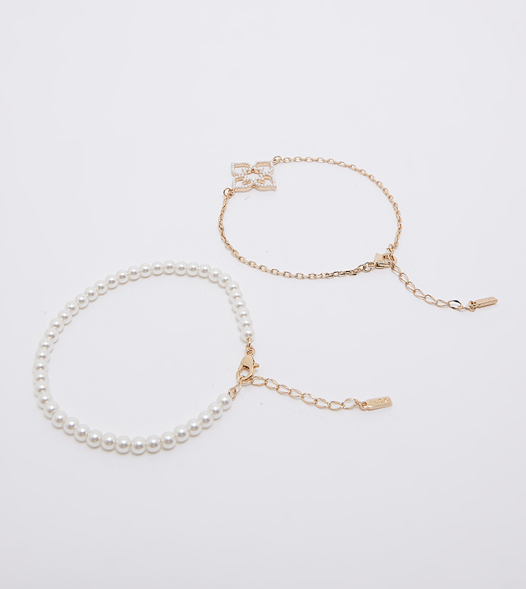 BLOOMY Set of 2 Embellished Bracelets