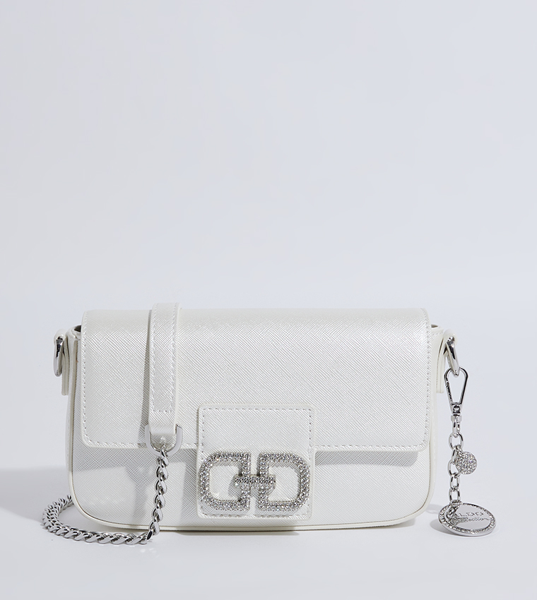 Buy Aldo SHADIA Textured Chain Handle Crossbody Bag In White