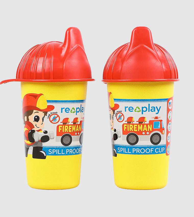 RE-PLAY 3pk No-Spill Sippy Cups, Made in USA, Made from Recycled Milk  Jugs