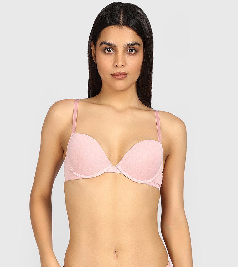 Solid Padded Underwired Pushup Bra