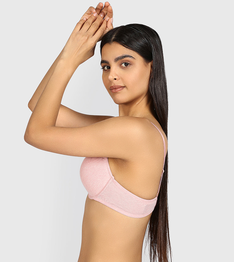 Solid Padded Underwired Pushup Bra