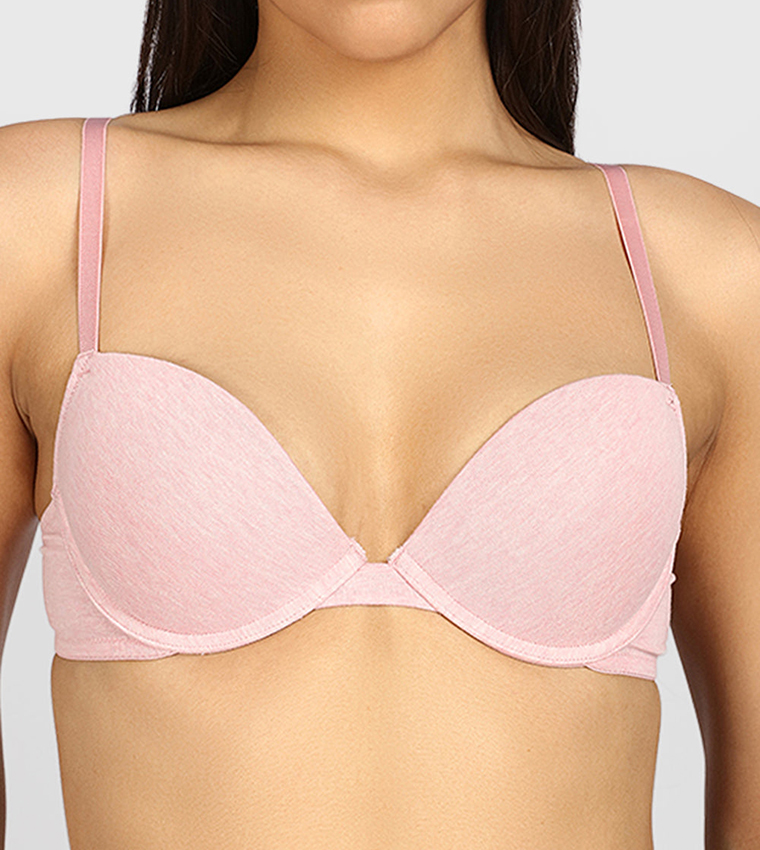 Solid Padded Underwired Pushup Bra