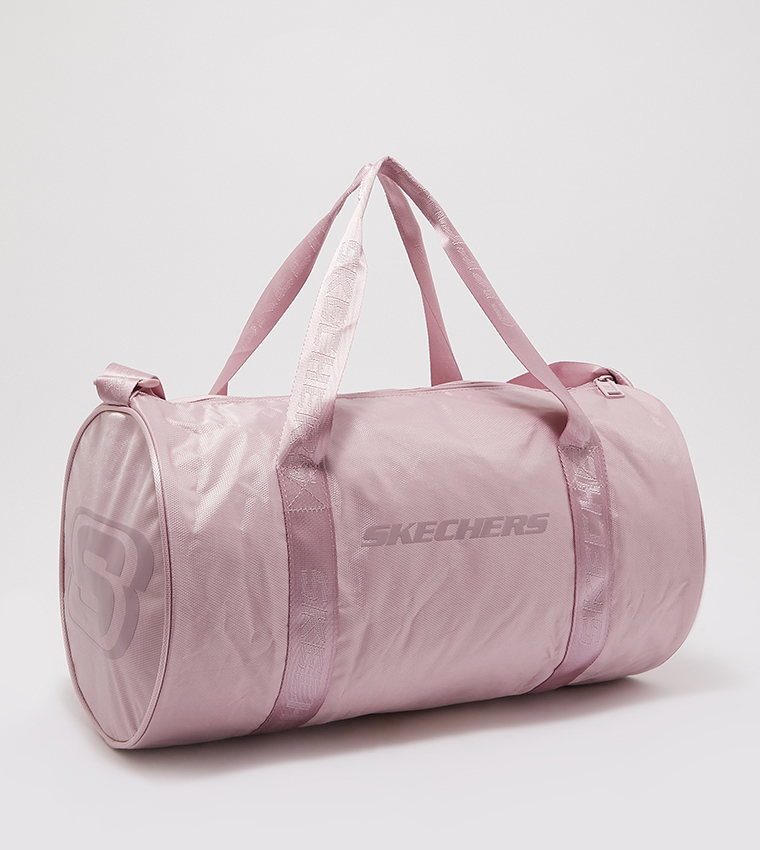 Textured Checkered Duffel Bag - White OR Pink – She She Boutique