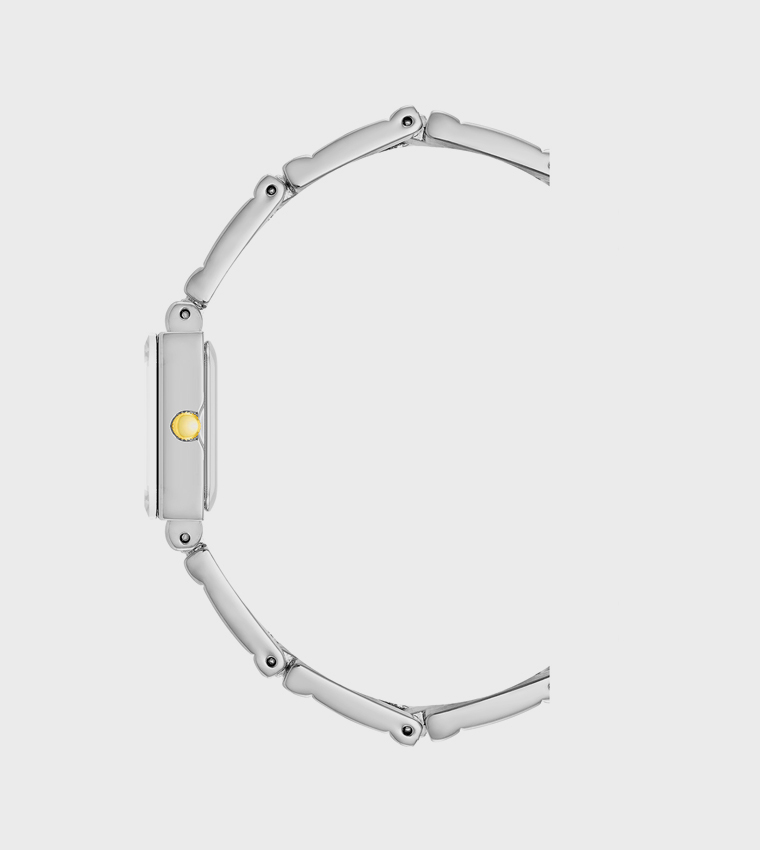 Grey Dial Metal Strap Analog Watch