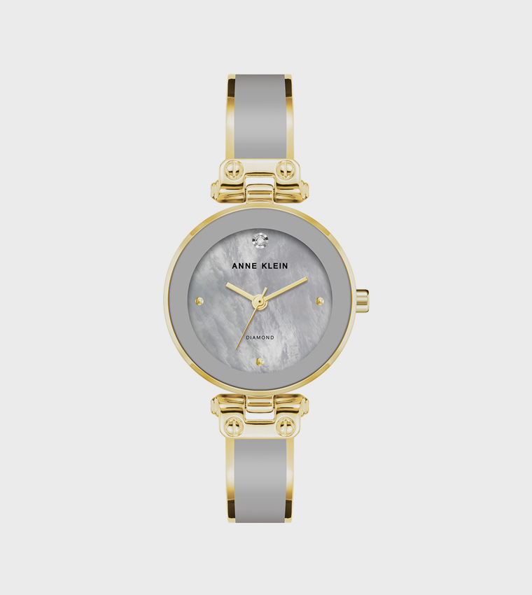 Embellished Dial Metal Strap Analog Watch