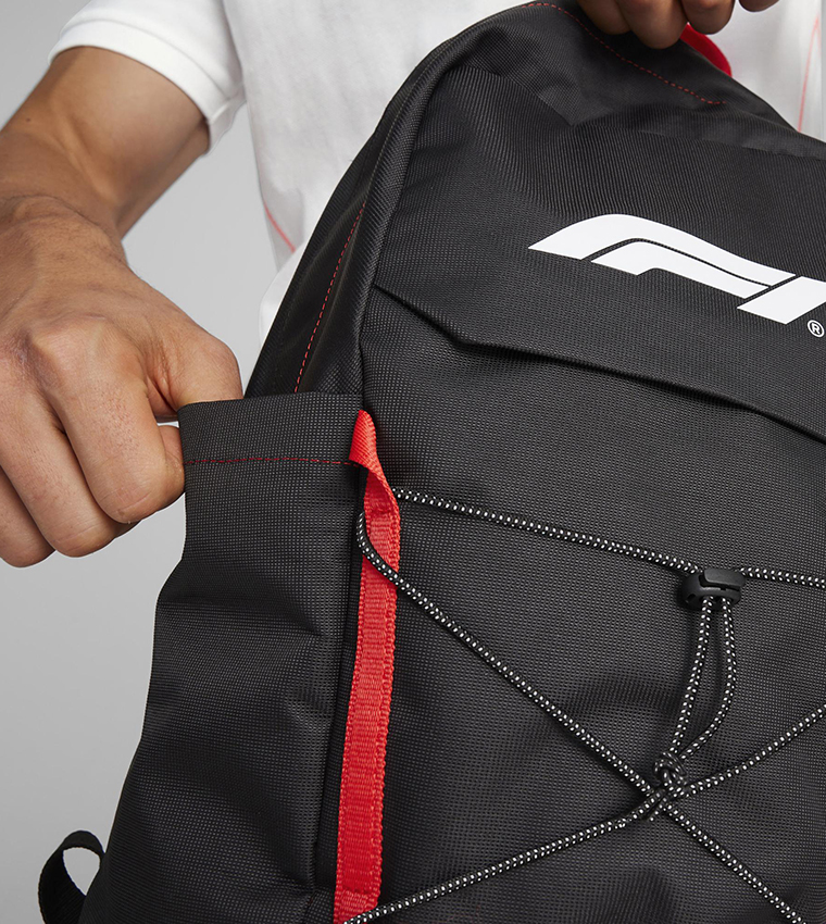 F1 Printed Zip Closure Backpack