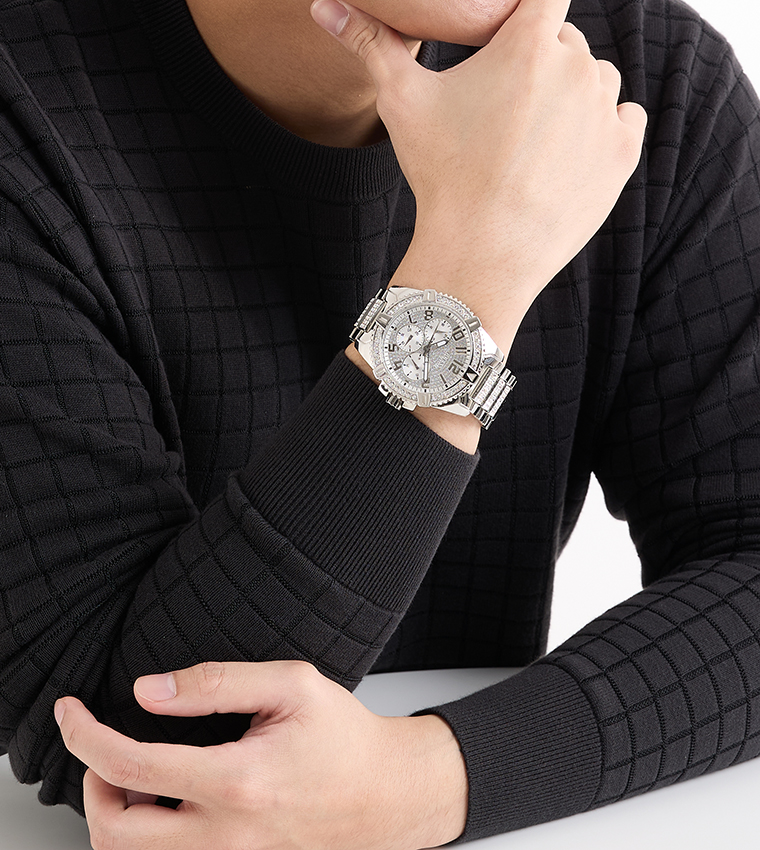 Frontier Quartz Chronograph Watch, 48 mm