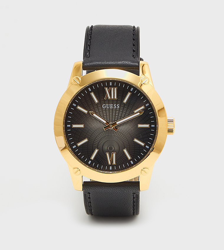 Crescent Quartz Analog Watch, 44 mm