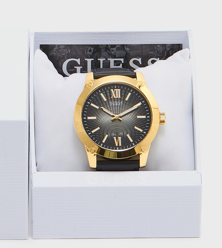 Crescent Quartz Analog Watch, 44 mm