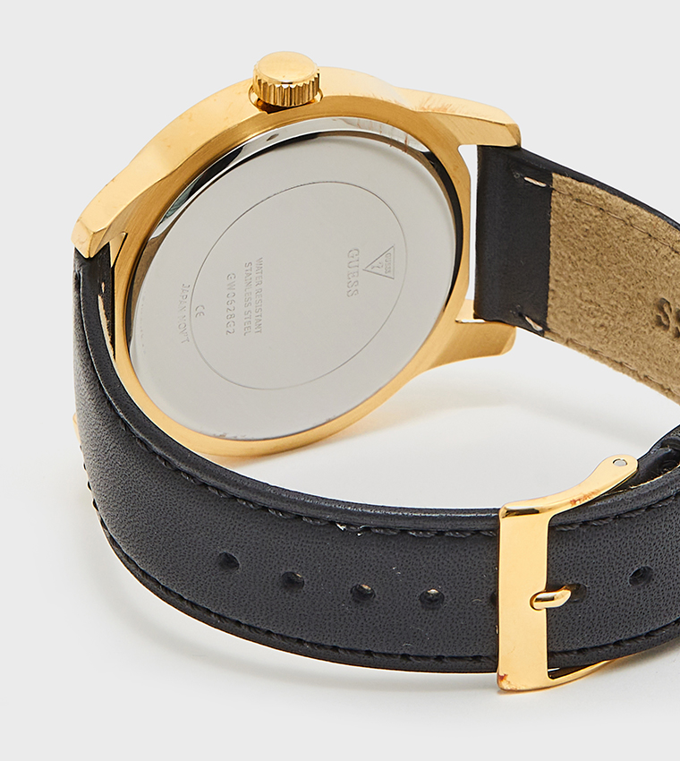Crescent Quartz Analog Watch, 44 mm