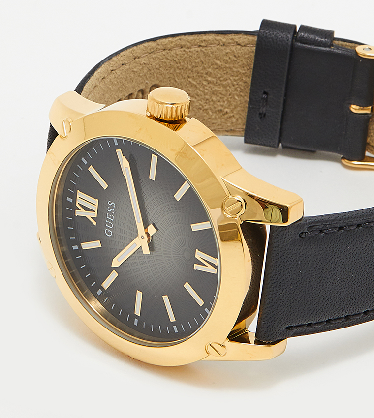 Crescent Quartz Analog Watch, 44 mm