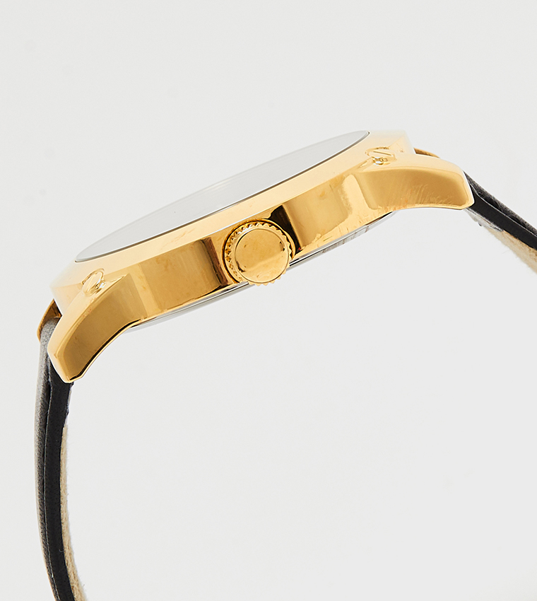 Crescent Quartz Analog Watch, 44 mm