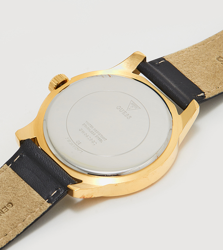 Crescent Quartz Analog Watch, 44 mm