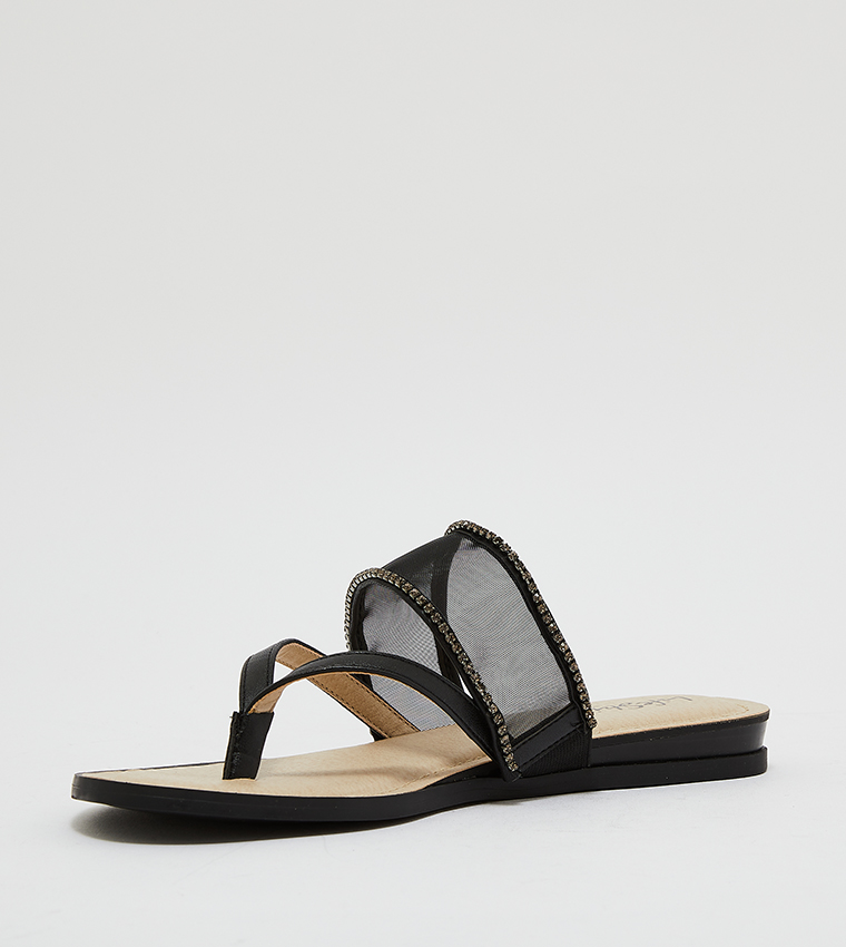RADIANT GLOW Embellished Flat Sandals