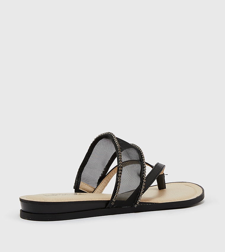 RADIANT GLOW Embellished Flat Sandals
