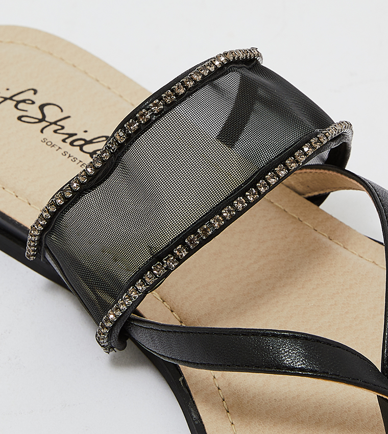 RADIANT GLOW Embellished Flat Sandals
