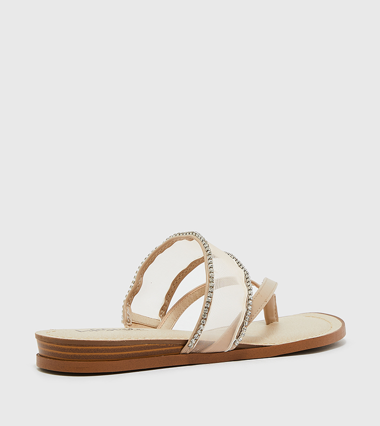 RADIANT GLOW Embellished Flat Sandals