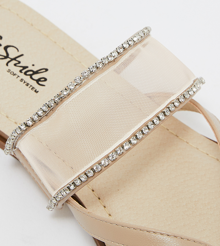 RADIANT GLOW Embellished Flat Sandals