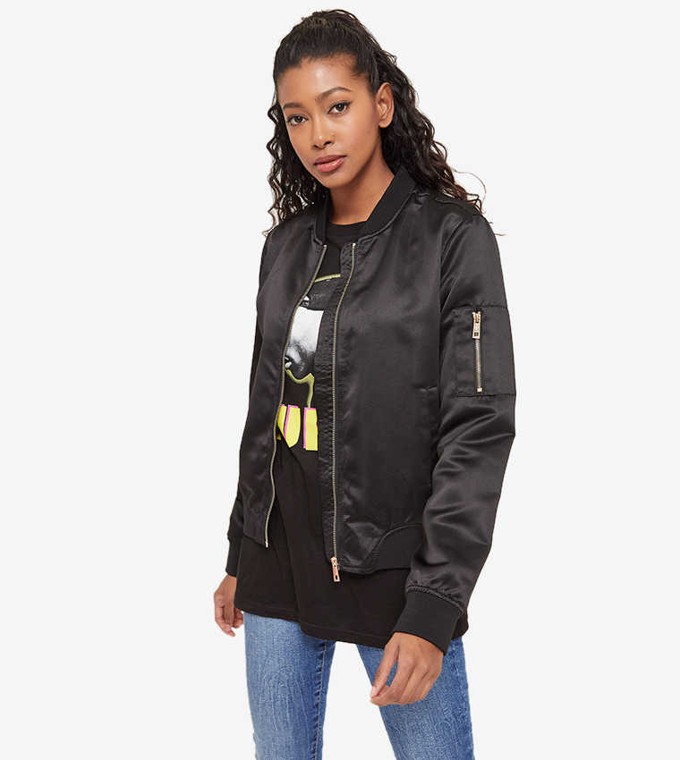 Black casual 2024 jacket womens