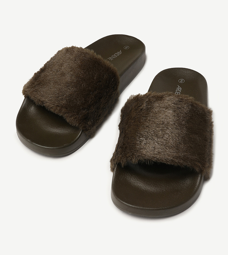 Ardene on sale fur slides