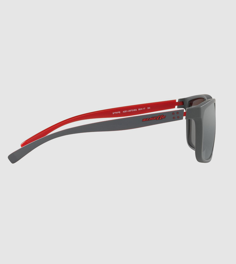 Buy Stripe Rectangular Sunglasses In Grey 6thStreet Oman