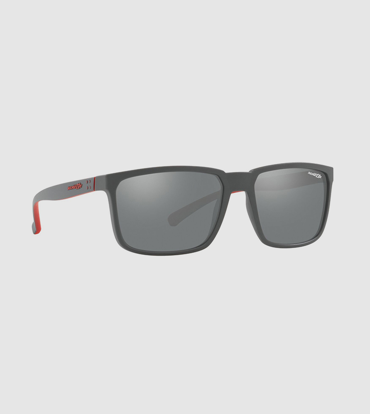 Buy Stripe Rectangular Sunglasses In Grey 6thStreet Oman